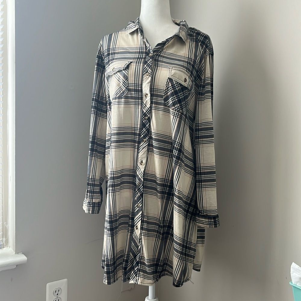 Eden and Olive maternity dress plaid dress